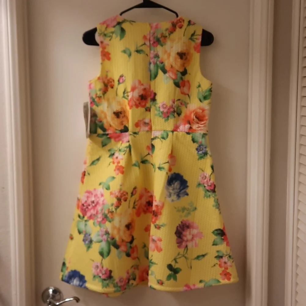 Iris & Ivy Girl's Bright Yellow Floral Dress